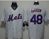 New York Mets #48 Jacob DeGrom White(Blue Strip) New Cool Base Stitched MLB Jersey,baseball caps,new era cap wholesale,wholesale hats